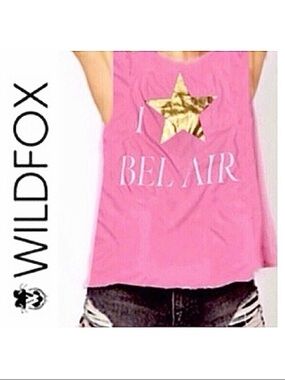 NWT Wildfox Barbie Core Hot Pink I Love Bel Air Cassidy Tank